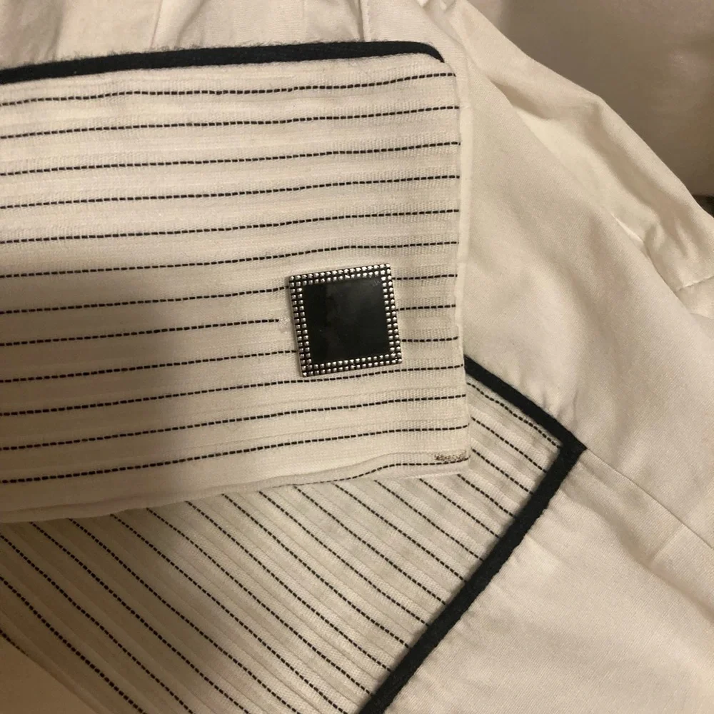 LINK UP cufflinks with black and antique border